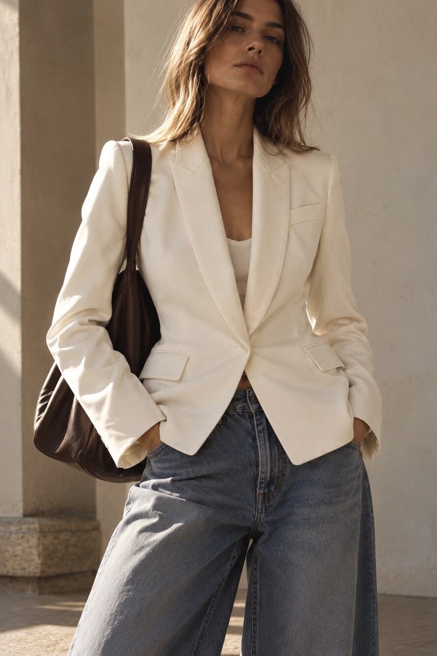 Vintage Maison Martin Margiela Structured Cropped Blazer Jacket IT 40 White